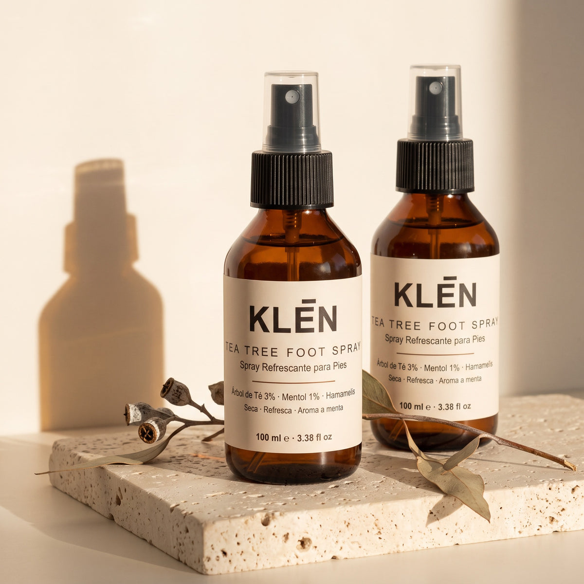KLĒN Tea Tree Foot Spray · Spray Refrescante para Pies