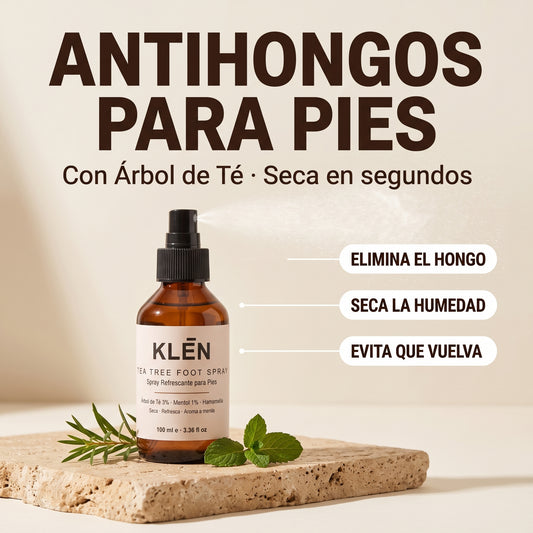 KLĒN Spray Antihongos para Pies con Árbol de Té